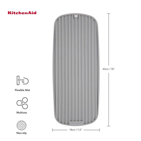 Slim Drying Mat, Charcoal Grey, Sleeved