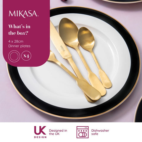 Luxe Deco Dinner Plate 27.5cm 4pc Set