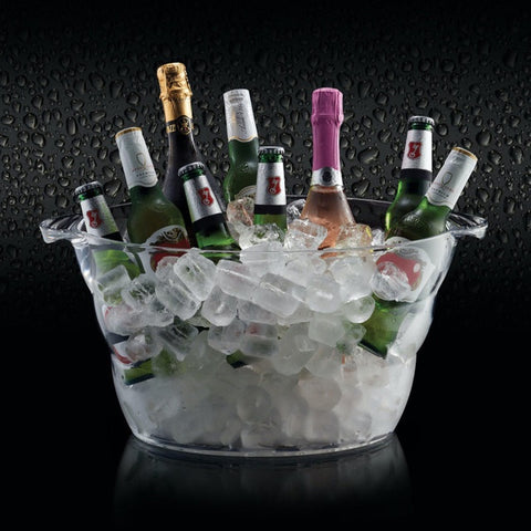 Large Oval Drink Pail Clear