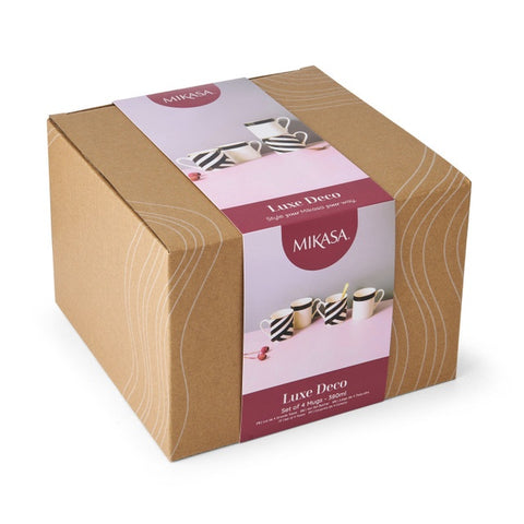 Luxe Deco Mugs 380ml 4pc Set