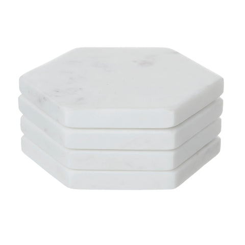 Harris Marble Coasters 4pcs Set White