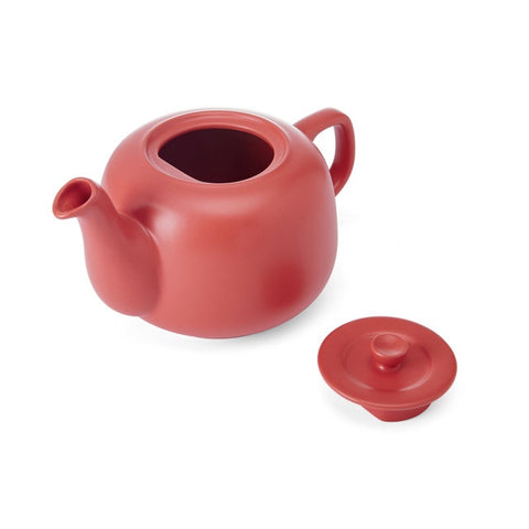 Ceramic Teapot, Red, 1.2 Litres, Labelled