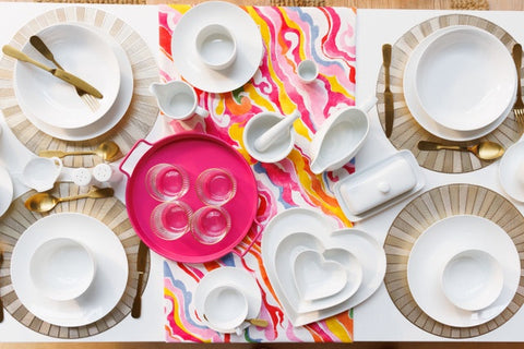 Chalk Serving Platter Heart 30cm