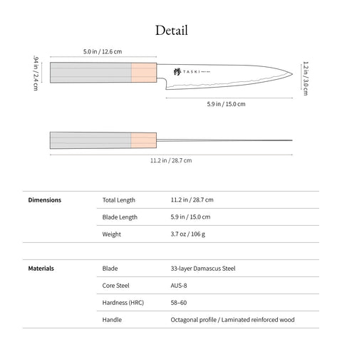 Kaizen 6" Petty Knife - 15cm
