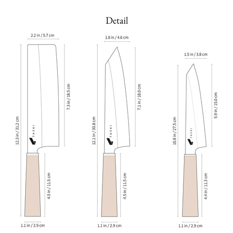 Premium Japanese Knife Set 3 pieces