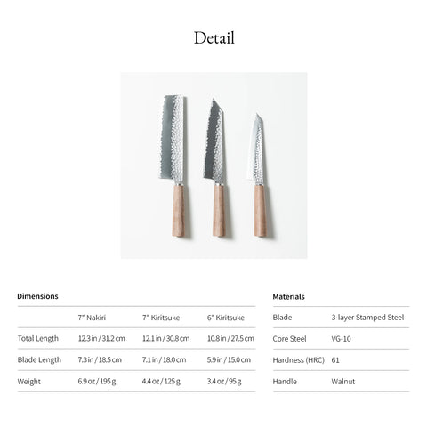 Premium Japanese Knife Set 3 pieces