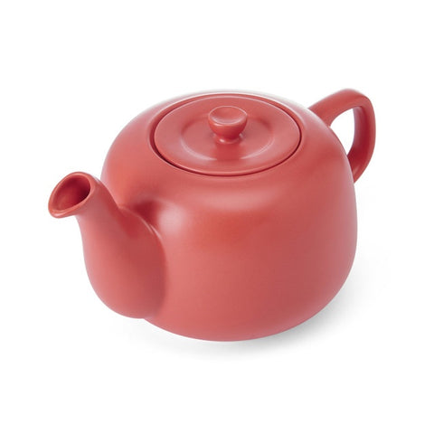 Ceramic Teapot, Red, 1.2 Litres, Labelled
