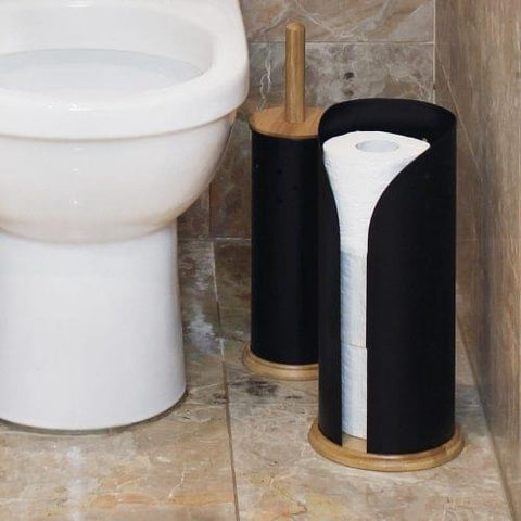White Magic Eco Basics Toilet Roll Holder - Charcoal
