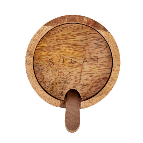 James Sugar Bowl With Spoon Natural & Black