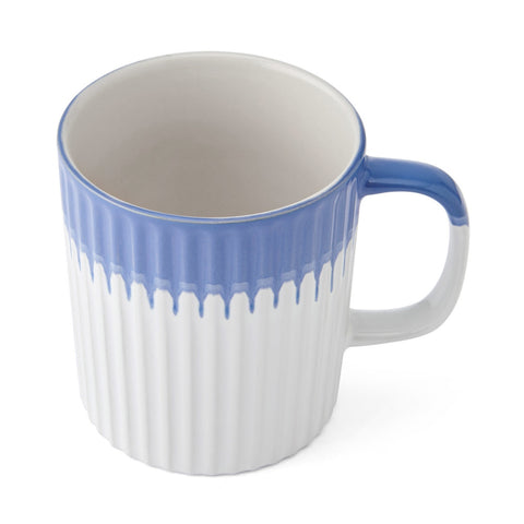 Stoneware Mug, Blue Textured, 410ml, Labelled