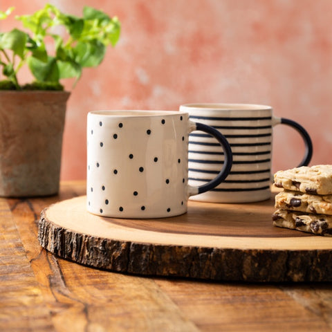Stoneware Mug, Spot, 390ml, Labelled