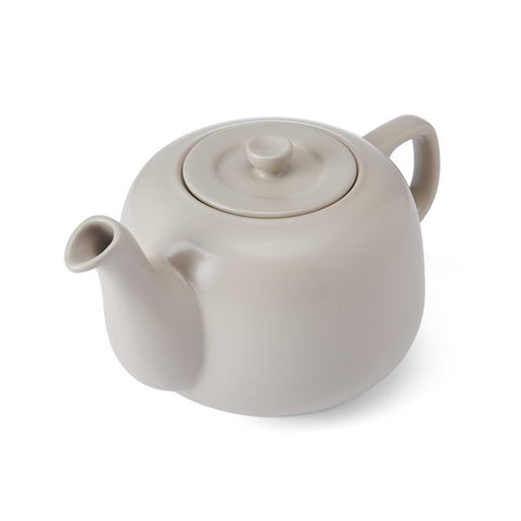 Ceramic Teapot, Latte, 1.2 Litres, Labelled