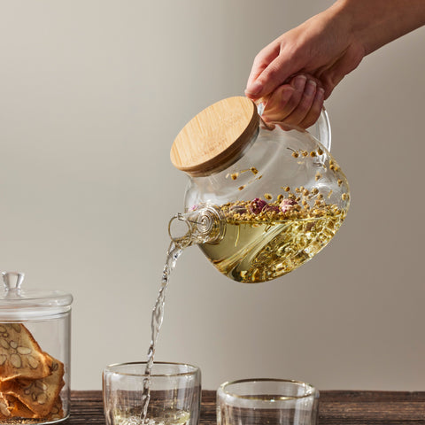 Bean Frankie Glass Teapot with Filter Clear